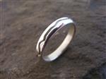 Silver Line Inset Ring