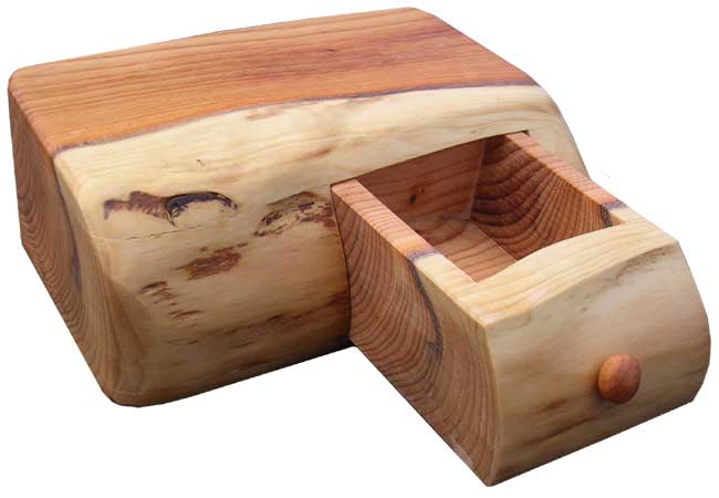 Yew Box - Secret Drawer