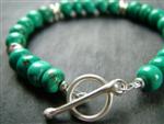 'Athena' ~ Turquoise & Silver Bracelet