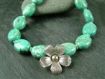 'Santa Fe' ~ Turquoise & Silver Flower Necklace 'Santa Fe' ~ Turquoise & Silver Flower Necklace