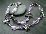 'Orchid' ~ Amethyst & Pearl Necklace