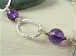 'Mia' ~ Amethyst & Silver Link Bracelet