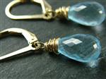 Blue Topaz 14K Gold Filled Earrings