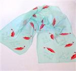 'Lips' - Chiffon Silk Scarf