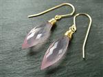 Rose Quartz Gold Filled Earrings